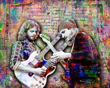 THE EAGLES DON FELDER JOE WALSH 18x24in Poster THE EAGLES Pop Art Free Ship US