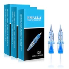 Emalla Tattoo Cartridge Needles, 50Pcs Mixed ELIOT Tattoo Needles 0603RLL 080...