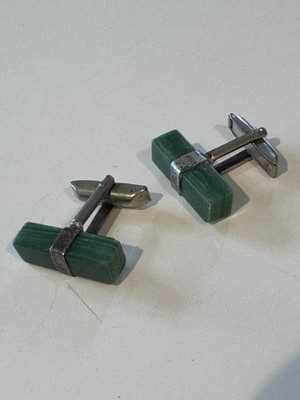 Taxco Mexico Vintage Cufflinks Sterling and AVERTINE..925