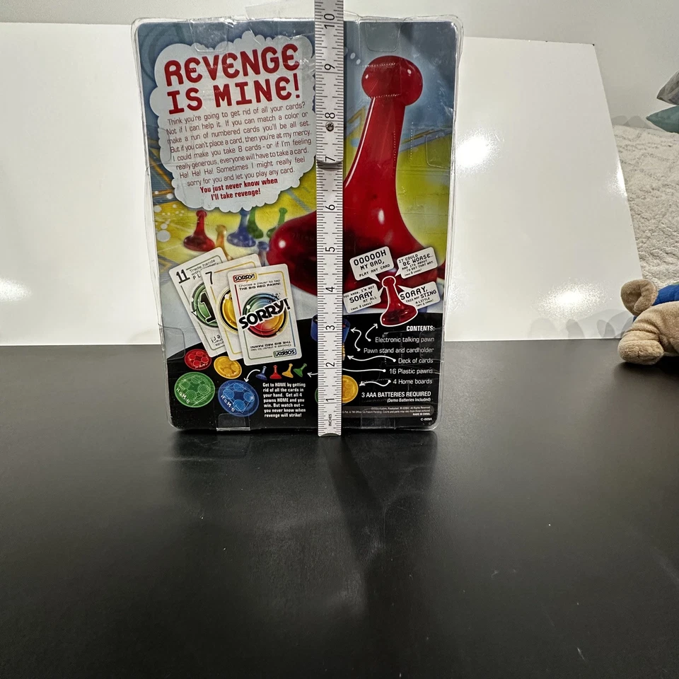 ¡Lo siento! Card Revenge Electronic Talking Game Big Red Pawn 2004 Hasbro Completo Foto 4 de 4