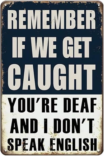 Vintage Tin Signs for Man Cave Garage - Funny Bar Signs for Home Bar Wall, Metal