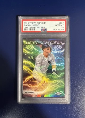 New Listing2025 Topps Chrome #LL2 Aaron Judge Lightning Leaders PSA 10