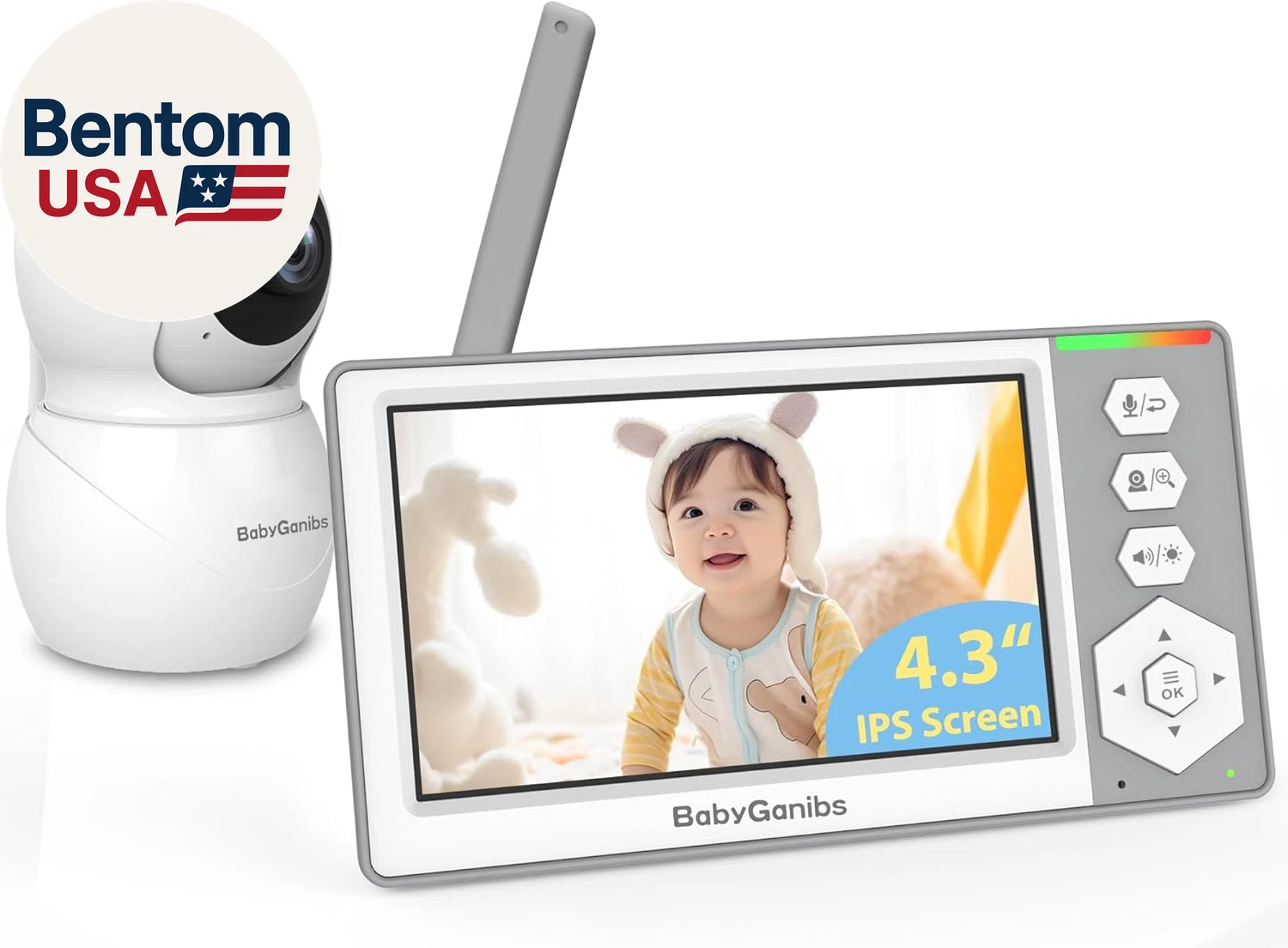 Baby Monitor with Camera and Audio, 4.3'' Video Baby Monitor with 1000Ft Long Ra