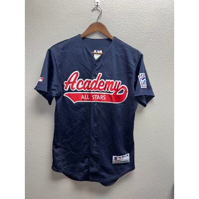 MLB Academy All Stars Jersey Majestic Baseball Blue Active Top
