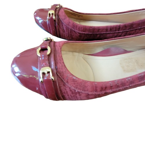 Nurture Women's Size 7 M Myriam Flat Red Shade Cap Toe Leather Slip On Shoes - Picture 7 of 19