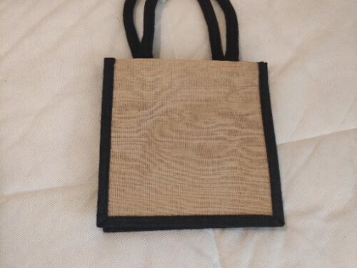 Pack Of 3 Jute Bag Hessian Quality Small wholesale Lunch Bag Shopping Bag - Picture 5 of 5