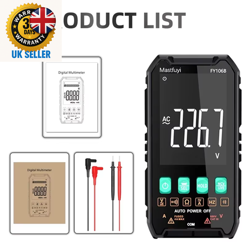 Mini Digital Multimeter Smart Electrician Tester for DC/AC Voltage Capacitance O - Picture 9 of 10