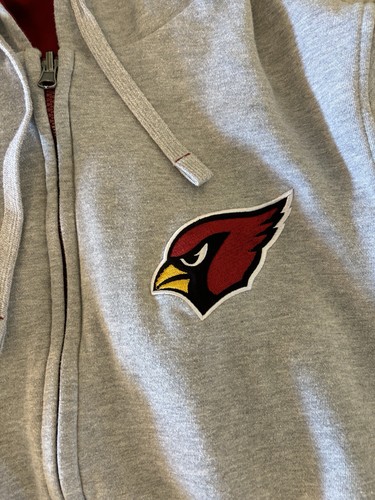Arizona Cardinals Jacket Adult Large Reversible Red Gray NFL Football Hood Mens - Picture 6 of 13