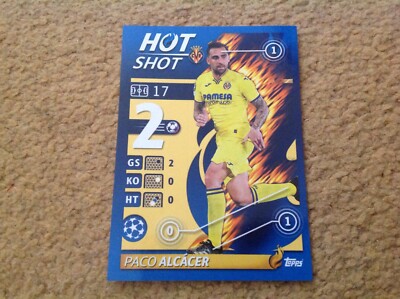 Topps Champions League Sticker 2021/22 Paco Alcacer Hot Shot Villarreal Spanish