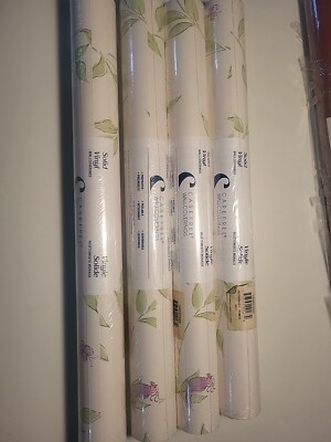 4 Carefree Wallcoverings Wallpaper SEALED BOTANICAL Vinyl 56 Sq Ft. A Roll NEW