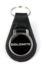 Triumph Dolomite Logo Quality Black Leather Keyring
