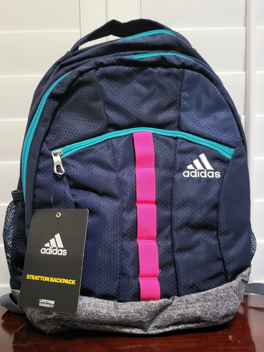 adidas backpack blue and pink