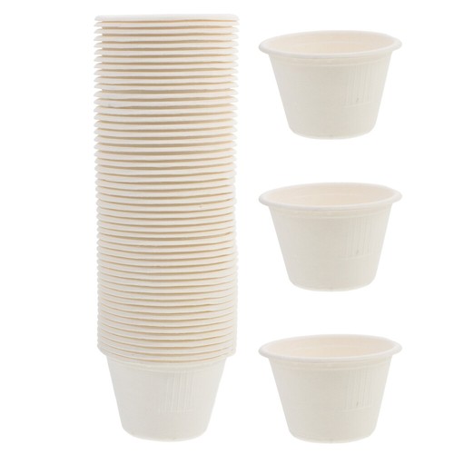 50 Pcs Ice Cup Paper Bowl Pudding Cups Pulp Small Dessert Travel