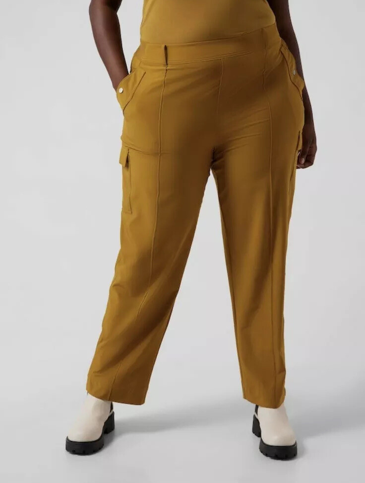 VIAVANDA high waist cargo pants 美品　S NWT Athleta Vienna Cargo Pant 16 XL Travel Commute Relaxed Wide