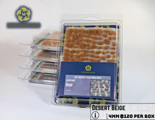 Static Grass Tufts Desert Beige 4mm Self-Adhesive Wargaming Terrain Basing