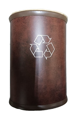 Erwyn 13 Qt Oval Fire Retardant Wastebasket With Liner - Individual or Box of 4