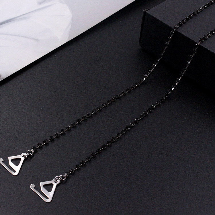 Adjustable Detachable Bra Straps Bling Rhinestone Pearl Neck Metal Clip