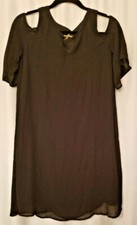 Tacera Women's Dress Black Sleeve/Shoulder Options Knee Length Size XL