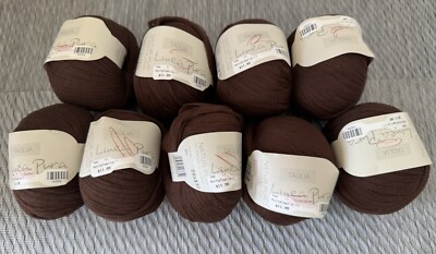 Lana Grossa LINEA PURA TAGLIA Yarn Color#11-Brown 100%Cotton 50g/98yds Lot of 9