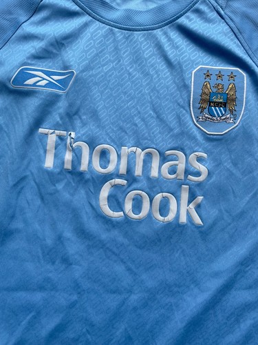2004-05 Manchester City Heim Fußball Shirt Vintage Trikot Fußball Kits M - Bild 3 von 5