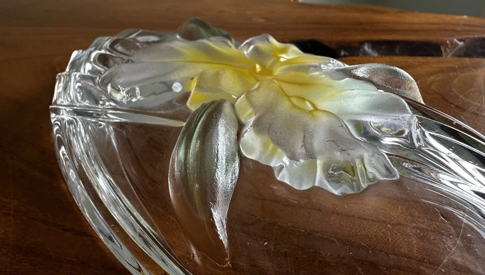 Studio Nova Tender Orchid Oval Glass Candy Dish, 7”x 4” - Image 3 of 4