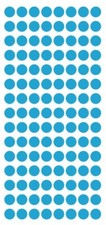 1/4" Light Blue Dots Round Vinyl Color Code Inventory 1/4 Inch Dot Stickers