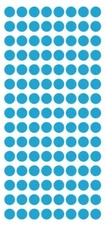 1/4" Light Blue Dots Round Vinyl Color Code Inventory 1/4 Inch Dot Stickers