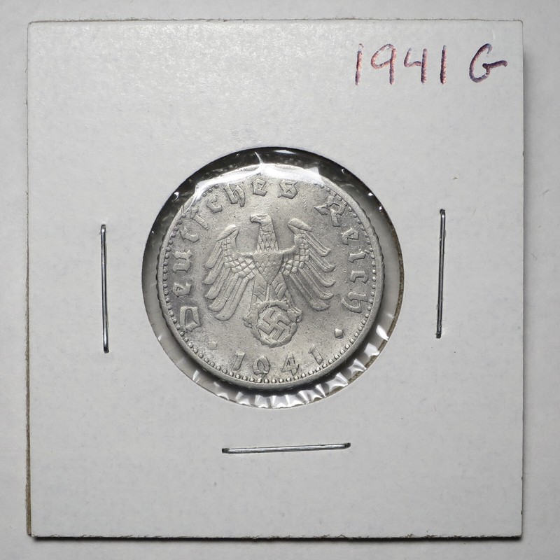Germany 1941 G 50 Reichspfennig, KM#96 XF Details Smoothed