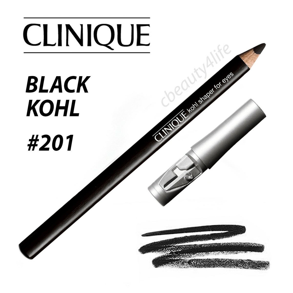 Clinique Kohl Shaper For Eyes BLACK #201 - FULL SIZE - NEW BOXED