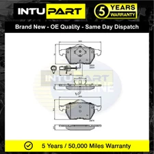 Fits Audi A4 A6 VW Passat + Other Models Intupart Front Brake Pads Set