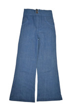 Vintage Bell Bottoms Womens 28x30 Medium Wash Denim Wide Leg Hippy Custom Flare