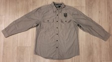 Harley Davidson Motorcycles Heavyweight Button Up Garage Work Shirt Men's XL