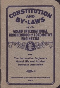 1947 Constitution Order of Locomotive Engineers of America