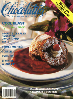 CHOCOLATIER Magazine September 1994 Brownie Ice Cream Sandwich Brazil Recipes