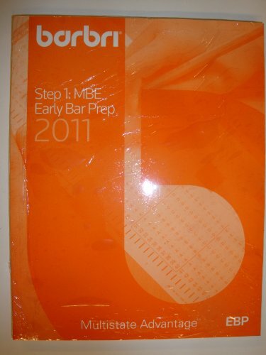 BARBRI STEP 1: MBE EARLY BAR PREP 2011 (MULTISTATE | eBay