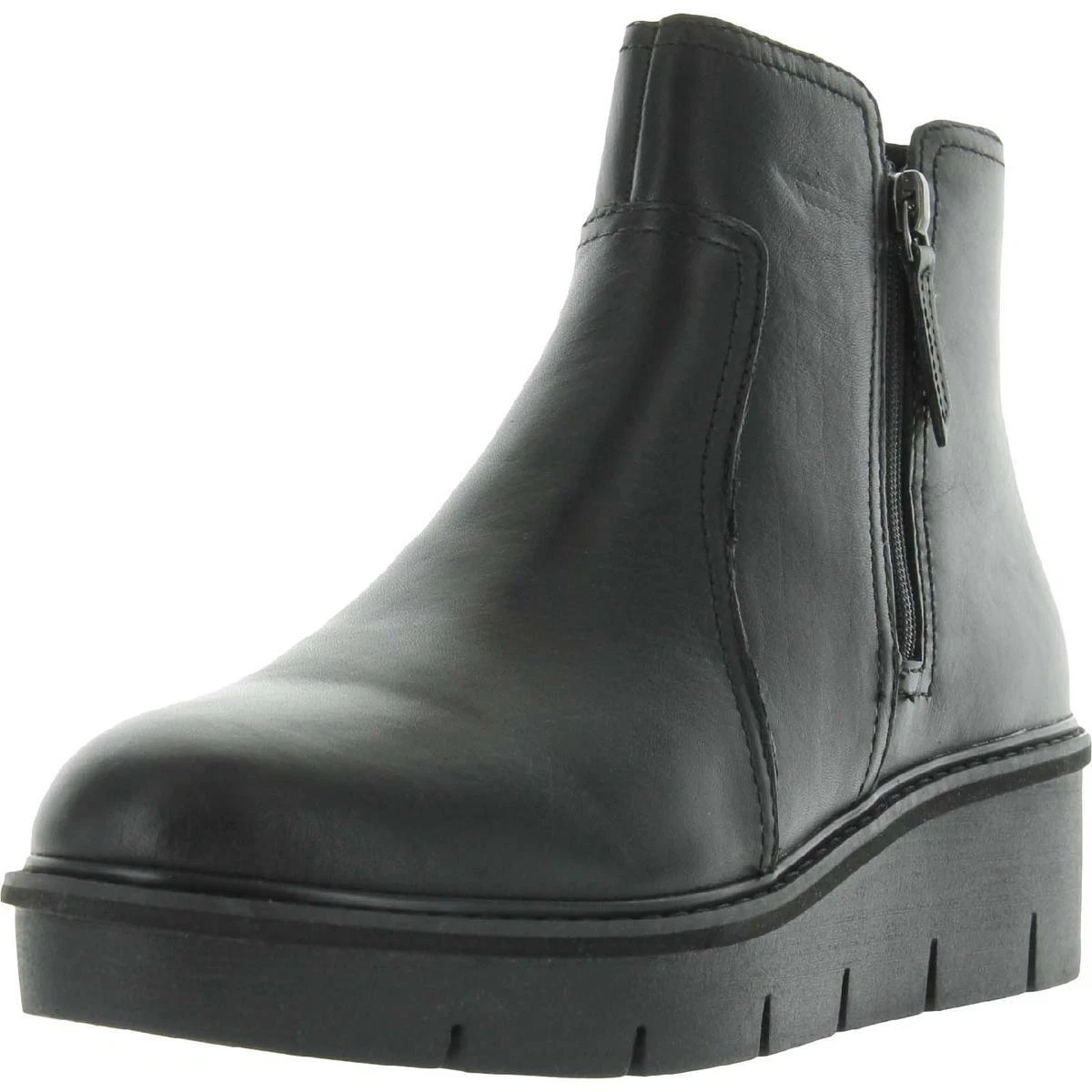 Clarks black hotsell wedge boots
