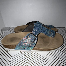 Glitter Sandal Wmns Sz 7 Casual Beach Summer Outdoor