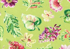 Mill Creek Fabric Raymond Waites Lime Pink Floral Drapery Upholstery