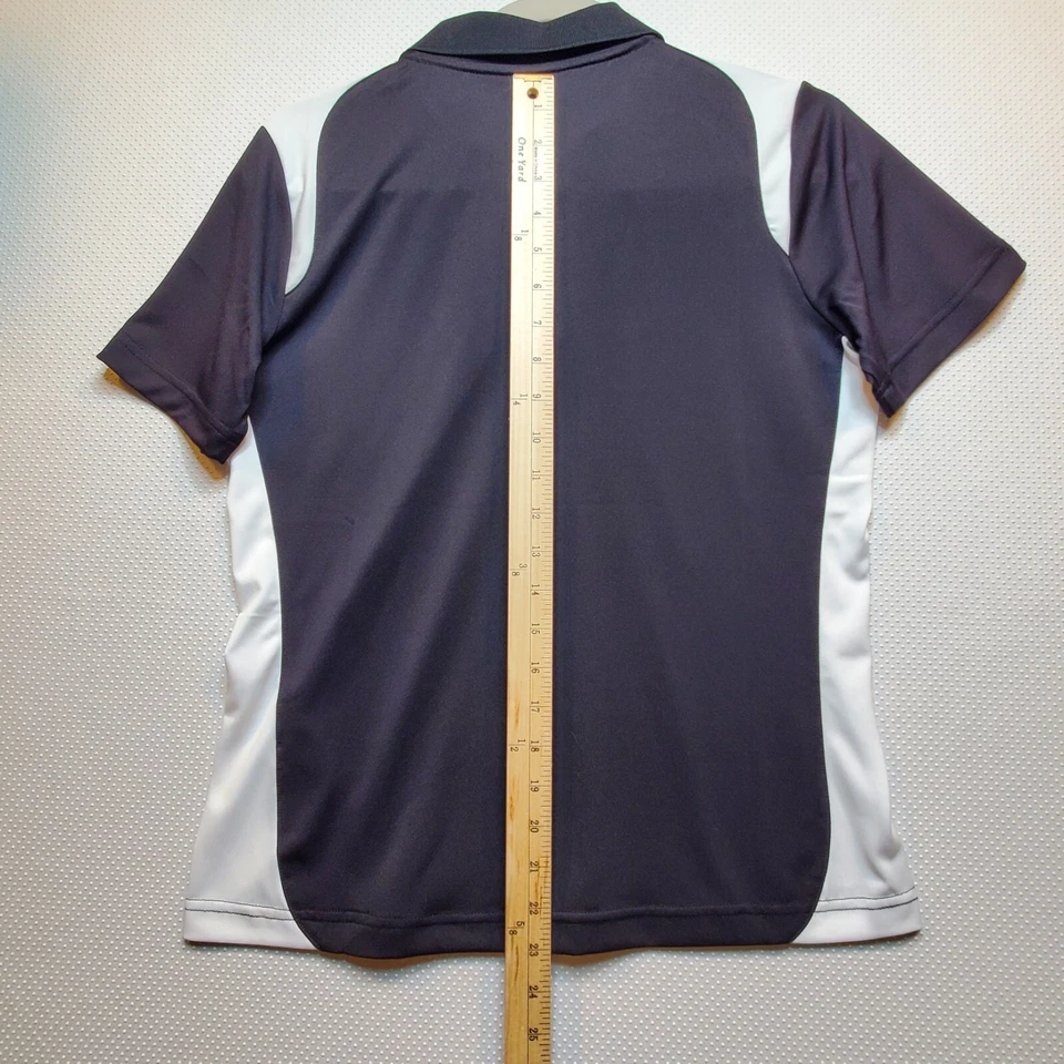 Camisa polo Tri-Mountain Performance para mujer pequeña negra blanca bloques de colores Foto 4 de 4