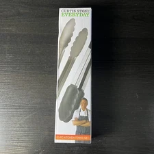 Curtis Stone Everyday 2-PC Kitchen Tong Set Black NEW