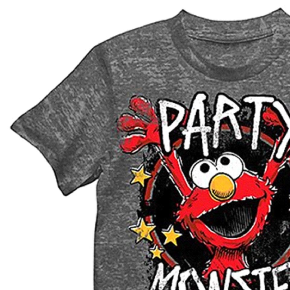 Camiseta gris Sesame Street Elmo 'Party Monster' para niños pequeños - Nueva con etiquetas Foto 3 de 3