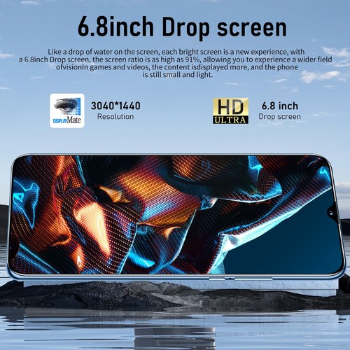 6.8" New Android 13 Smartphone 8GB+256GB Unlocked 5G Dual Sim 5G LTE 5800 mAh - Picture 2 of 14