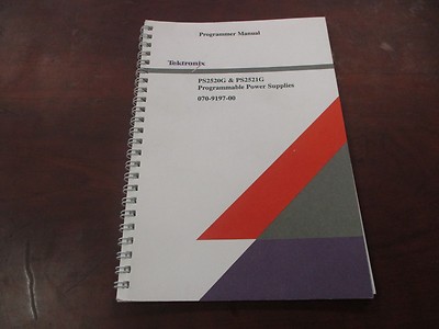 Tektronix 070-9197-00 Used Programmable Power Supplies Programmer Manual