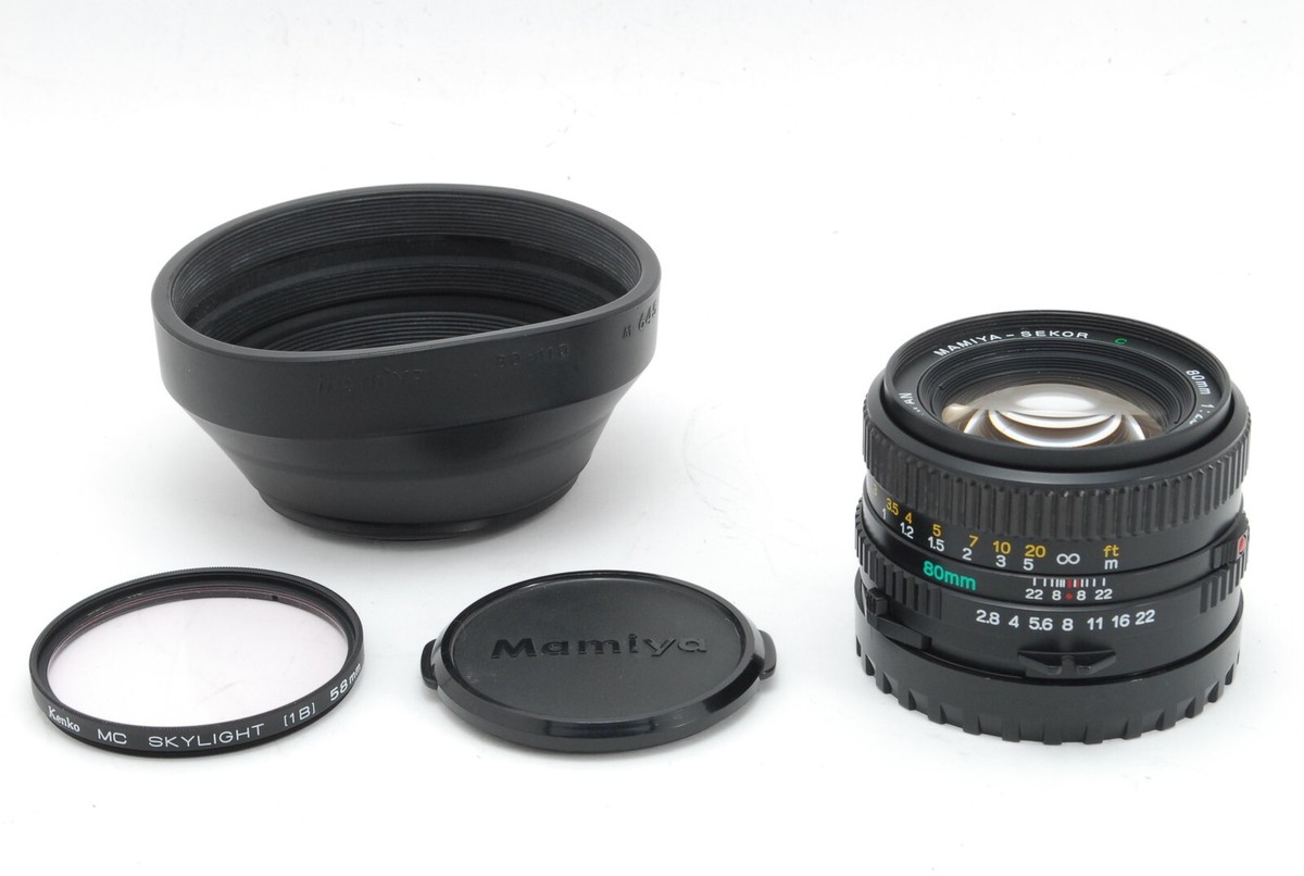 【ケース・フード付き】Mamiya Sekor C 80mm F2.8 NEAR MINT w/Hood] Mamiya Sekor C 80mm f/2.8 N For M645 1000S