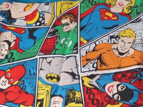 5 PC DC COMICS SUPERMAN GREEN LANTURN Fabric COTTON CLOTH Camelot 18"X22" NEW - Picture 13 of 15