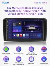 8+128G For Mercedes-Benz W164 ML GL 350 Android 14 Car Radio GPS Stereo CarPlay