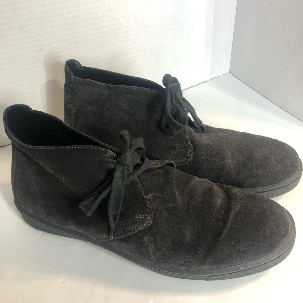 Vince Camuto Men's Chukka Boots Gray Suede Ankle Fla… Gem