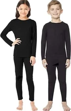 32 Degrees Heat Kids Long Sleeve Crew Neck & Legging Set Black XL 2 Piece Set