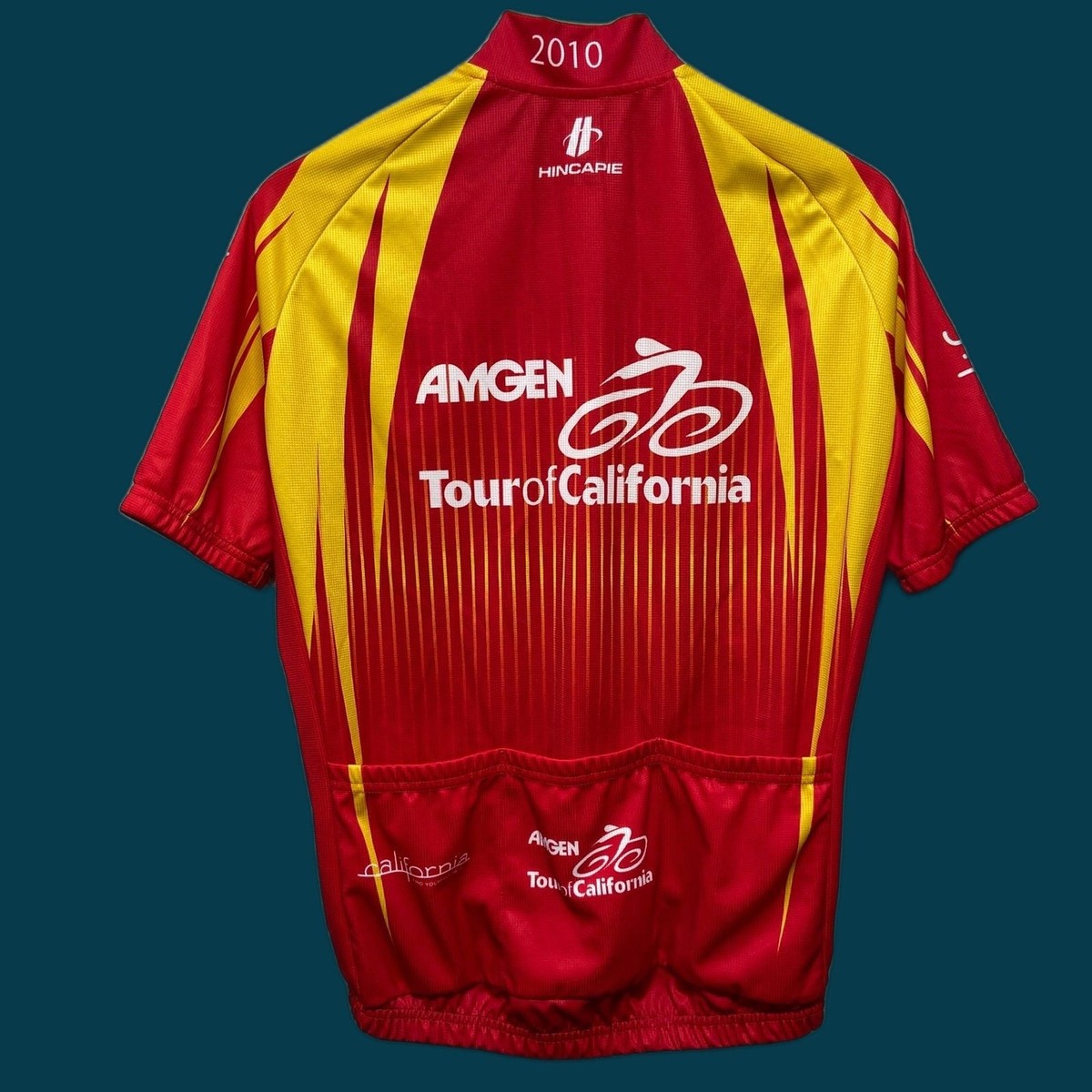 Maillot Hincapie Amgen Tour Of California – Homme Taille L – Jaune, Zippé – Excellent état