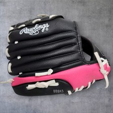 Rawlings Players Series T-Ball Softball Glove RHT Youth 9" Pink Black PL91PB